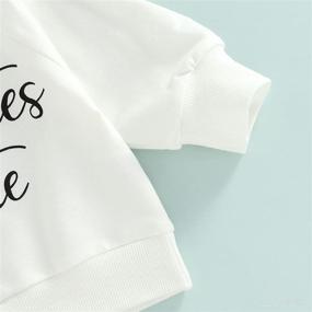 img 2 attached to 👫 Letter Print Toddler Baby Girl Boy Sweatshirt Crewneck Pullover Tops | Sister and Brother Matching Clothes - SIS/Bubba