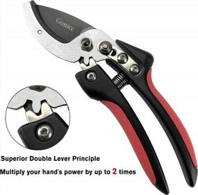 img 3 attached to Gonicc 8" Professional SK-5 Steel Blade Anvil Pruning Shears(GPPS-1010), Cushion And Shock Absorber Design, Ergonomically Design Handle, 100% Satisfaction Guaranteed