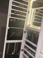 img 1 attached to LUXFURNI Mirror Jewelry Cabinet 79 LED Lights Wall-Mount/ Door-Hanging Armoire, Lockable Storage Organizer W/ Drawers (Brown) review by Nicole Nelson