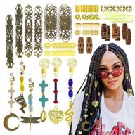 99pcs hair braids dreadlock cuff accessories clips pins tube beads handmade turquoise cross jade locs extension jewelry nefertiti shell snake gold pendants logo