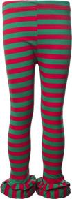 img 1 attached to Ipuang Cotton Ruffle Stripe Leggings Girls' Clothing - Leggings