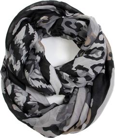 img 3 attached to 🐪 Camel Leopard Infinity Scarf for Women - Scarfands Scarves & Wraps