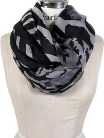 img 1 attached to 🐪 Camel Leopard Infinity Scarf for Women - Scarfands Scarves & Wraps