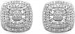 jewelili 1/4 cttw diamond stud earrings in sterling silver. choose from heart, cushion, or round shape and black, blue, or white diamonds logo
