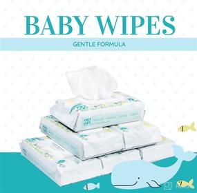 img 3 attached to All Natural Baby Wipes by Little Me | Gentle Formula, Extra Soft, Fragrance Free | Hypoallergenic, Alcohol & Paraben Free | Ideal for Sensitive Skin | Jumbo Box with 9 Flip Top Packs of 60 Wipes, totaling 540 Count