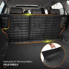 img 3 attached to 🔒 All Weather Protection: Bomely Fit 2019-2022 Toyota Rav4 Back Seat Cover Rear Seat Back Mats Trunk Mat TPE Cargo Liner - Must-Have Rav4 Accessories!