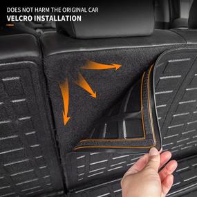 img 1 attached to 🔒 All Weather Protection: Bomely Fit 2019-2022 Toyota Rav4 Back Seat Cover Rear Seat Back Mats Trunk Mat TPE Cargo Liner - Must-Have Rav4 Accessories!