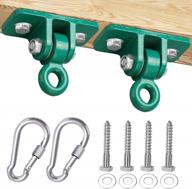 green hanging snap hooks: betooll heavy duty swing hangers for wooden sets, playgrounds, porches, indoors, and outdoors - 2400 lb capacity (2pcs) logo
