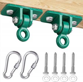 img 4 attached to Green Hanging Snap Hooks: BETOOLL Heavy Duty Swing Hangers For Wooden Sets, Playgrounds, Porches, Indoors, And Outdoors - 2400 Lb Capacity (2Pcs)