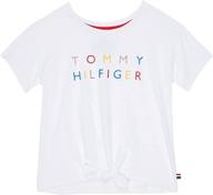 tommy hilfiger sleeve fa21heart 14 girls' clothing : tops, tees & blouses logo