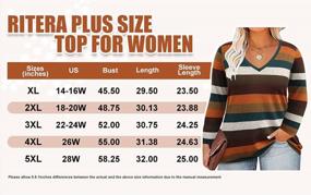 img 1 attached to Stay Comfy And Stylish With RITERA'S Plus Size Long Sleeve Loose Shirts