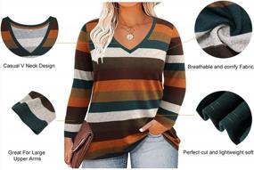 img 2 attached to Stay Comfy And Stylish With RITERA'S Plus Size Long Sleeve Loose Shirts