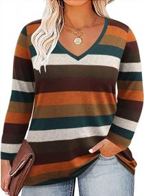img 3 attached to Stay Comfy And Stylish With RITERA'S Plus Size Long Sleeve Loose Shirts