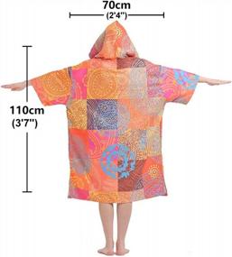 img 3 attached to Surfer And Swimmer Wetsuit Changing Poncho With Hood, Sleeve Pockets, And One-Size-Fits-All Design
