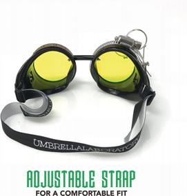 img 1 attached to Исследуйте мир стильно с очками в стиле стимпанк от UMBRELLALABORATORY с компасом, цветными линзами и окулярной лупой