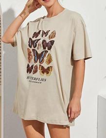 img 3 attached to Oversized Graphic Printed Women'S Tee With Short Sleeves And Loose Fit - Stylish Round Neck T-Shirt Top By Meladyan
