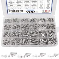 get organized with tnisesm's 700pcs stainless steel nuts and bolts set - assorted sizes and flat washers included! logo