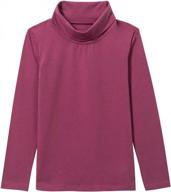 comfortable and stylish long sleeve turtleneck tees for girls by unacoo: available in one, two, or three pack logo