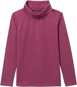 img 3 attached to Comfortable And Stylish Long Sleeve Turtleneck Tees For Girls By UNACOO: Available In One, Two, Or Three Pack