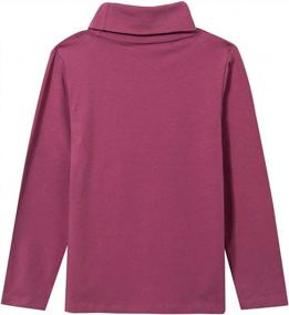 img 2 attached to Comfortable And Stylish Long Sleeve Turtleneck Tees For Girls By UNACOO: Available In One, Two, Or Three Pack