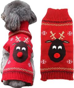 img 4 attached to ABRRLO Holiday Reindeer Christmas Knitwear Dogs