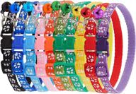 🐱 premium small cat collars: adjustable kitten collar with bell - 12 pack logo