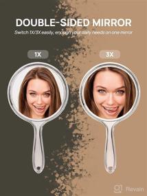 img 3 attached to 🔍 OMIRO Double Sided Handheld Magnifying Mirror