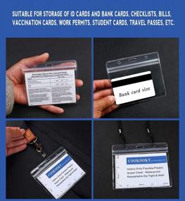 img 3 attached to Stay Organized With COOKOOKY Horizontal ID Card Holder (6 Pack)