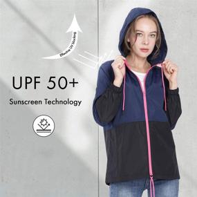 img 3 attached to Windbreaker Packable Waterproof Drawstring Ponchos Women's Clothing - Coats, Jackets & Vests