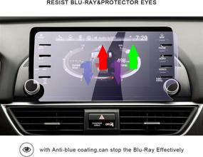 img 3 attached to 📱 Accord Sport EX EX-L Touring EX-L Navi Navigation Screen Protector (2018 2019 2020) - Ultra HD Clear TEMPERED GLASS Screen Shield | Scratch-Resistant | Extreme Clarity | 8In An-ti Blue Ray
