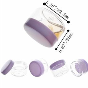 img 3 attached to Small But Mighty: 25Pcs ZEJIA 5G Cosmetic Containers With Lids In Pretty Purple | Ideal For Makeup Samples