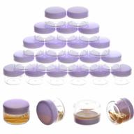 small but mighty: 25pcs zejia 5g cosmetic containers with lids in pretty purple | ideal for makeup samples logo