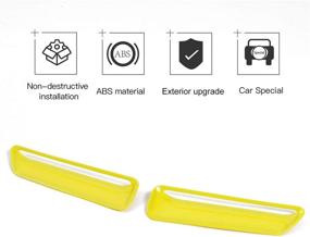 img 3 attached to JeCar 2PCS Car Hood Vent Air Flow Intake Side Scoop Hood Cover Trim For Dodge Challenger 2015-2020 (Yellow)