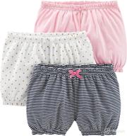 simple joys carters 3 pack bloomer apparel & accessories baby girls : clothing logo