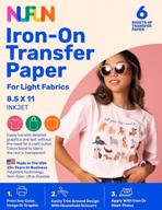 ✨ incredible deal: nufun activities inkjet printable iron-on heat transfer paper, light fabrics, 8.5 x 11 inch (6 sheets) - limited time offer! logo