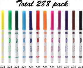img 3 attached to 288-Count Madisi Super Tips Washable Markers - Bulk Pack Of Assorted Colors For Classroom Use