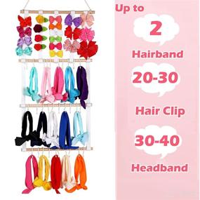 img 2 attached to Hipcheer Headband and Hair Bows Holder: Neat Storage Organizer for Baby Girl's Newborn Headbands
