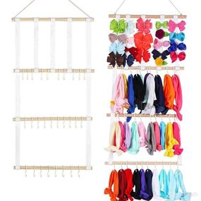 img 4 attached to Hipcheer Headband and Hair Bows Holder: Neat Storage Organizer for Baby Girl's Newborn Headbands