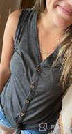 img 1 attached to Women'S Sleeveless Tie Knot Button Down Shirt - Casual Blouse With Curved Hemline Tops (S-XXL) review by Joshua Vogel