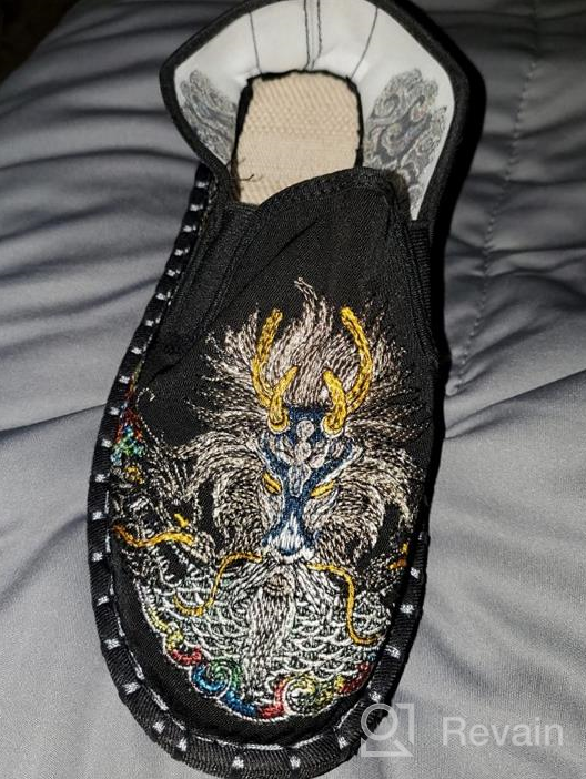 img 1 attached to 👞 Stylish Beijing Embroidered Unisex Rubber Martial Men's Shoes - The Perfect Blend of Fashion and Function review by Chase Steele