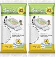 🐱 breeze cat pads refill for multiple cats, 4 ct (2 pack): optimize cleanliness for busy cat owners! logo