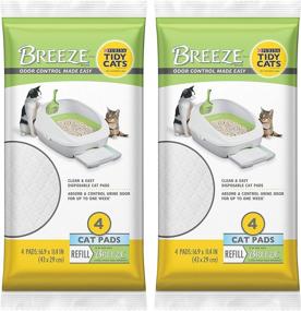 img 4 attached to 🐱 Breeze Cat Pads Refill for Multiple Cats, 4 ct (2 Pack): Optimize Cleanliness for Busy Cat Owners!