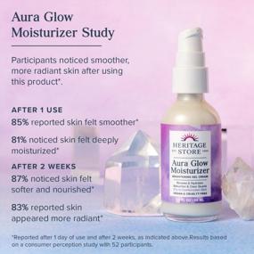 img 2 attached to Radiate With HERITAGE STORE Aura Glow Facial Moisturizer: Brightens, Renews And Firms Your Skin With Bakuchiol And Clear Quartz