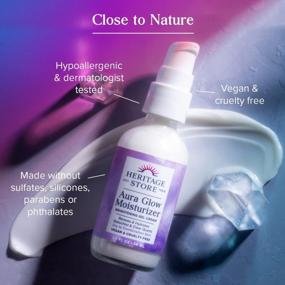 img 1 attached to Radiate With HERITAGE STORE Aura Glow Facial Moisturizer: Brightens, Renews And Firms Your Skin With Bakuchiol And Clear Quartz