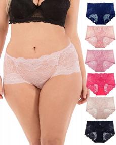 img 3 attached to Barbra Women'S Retro Lace Boyshort Panties - Available In Small To Plus Sizes In Multi-Pack Lingerie Set