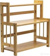 bamboo kitchen countertop organizer: 3-tier storage rack for spice, soap, skin care, makeup display stand, bathroom shelves, vanity, office logo