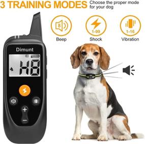 img 3 attached to 🐶 Dimunt Dog Training Collar - Rechargeable Waterproof Shock Collar for Dogs with Remote - 3350ft Range, 3 Training Modes: Beep, Vibration, and Shock