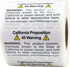 img 4 attached to Pack Of 500 Short-Form California Proposition 65 Adhesive Warning Labels, 1" X 2