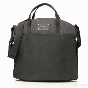 img 3 attached to 👜 Grey Babymel Grace Diaper Bag - Vegan Leather Tote for Busy Parents