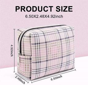 img 1 attached to Travel In Style With MAANGE Small PU Leather Makeup Bag For Women (02)